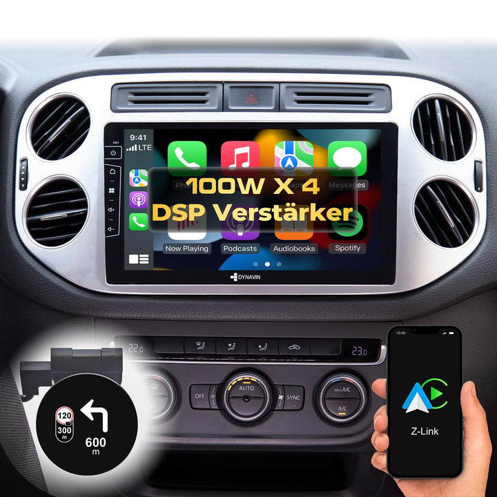 DYNAVIN Android Autoradio Navi Kompatibel für VW Golf 5 Plus | Tiguan 2007-2016, mit 4 * 100W DSP Ve