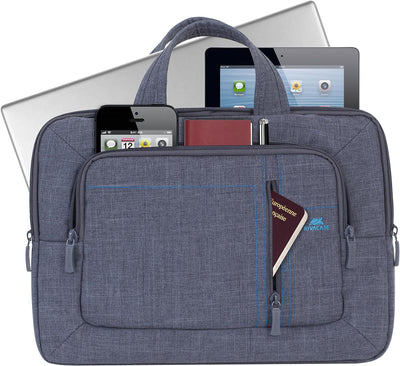 RIVACASE Tasche für Laptops bis 13.3“ – Leichte und stilvolle Notebooktasche mit Zubehör Fächern und