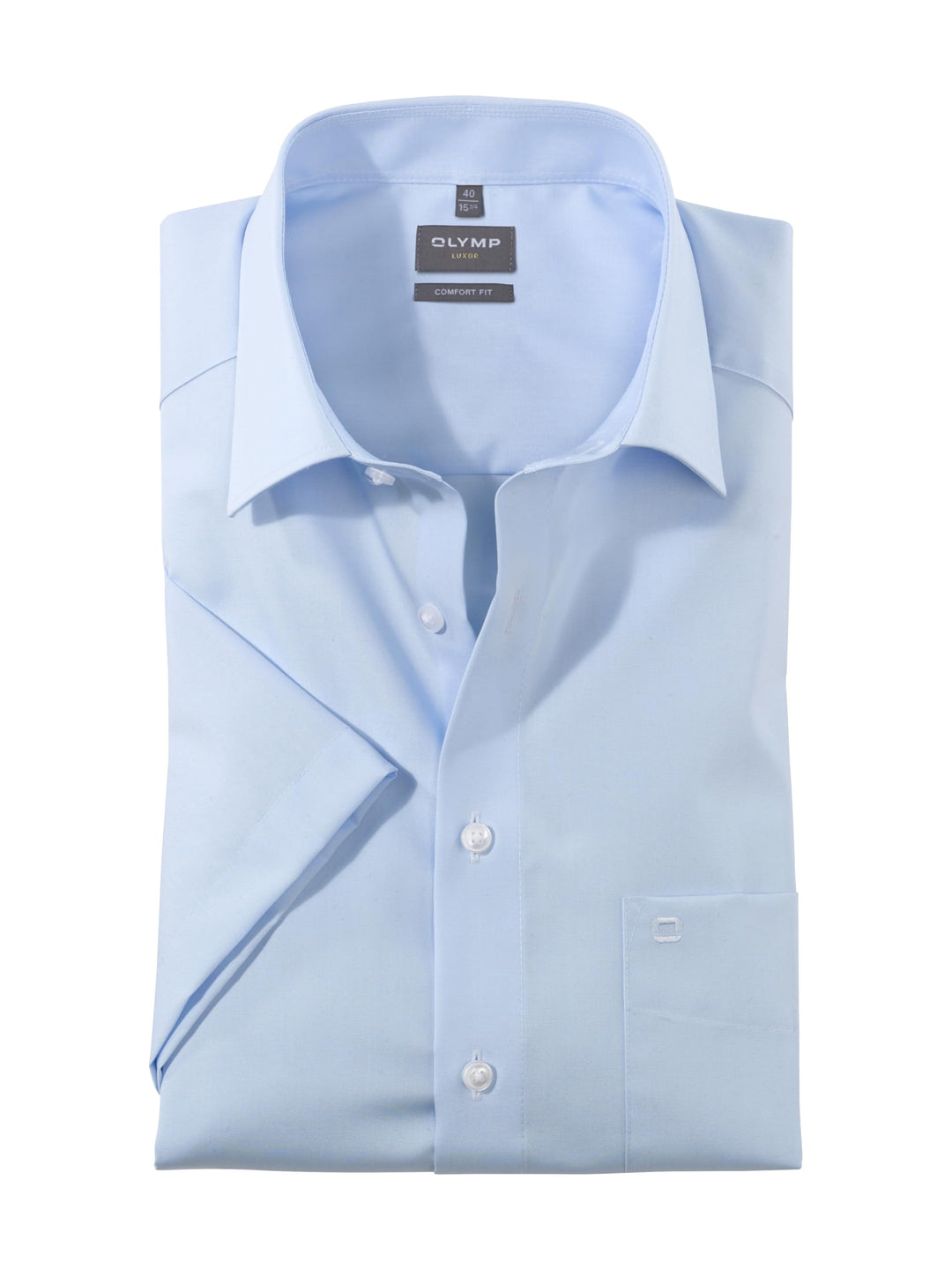 OLYMP Herren Businesshemd Langarm Luxor,Einfarbig,Comfort fit,New Kent, Hellblau