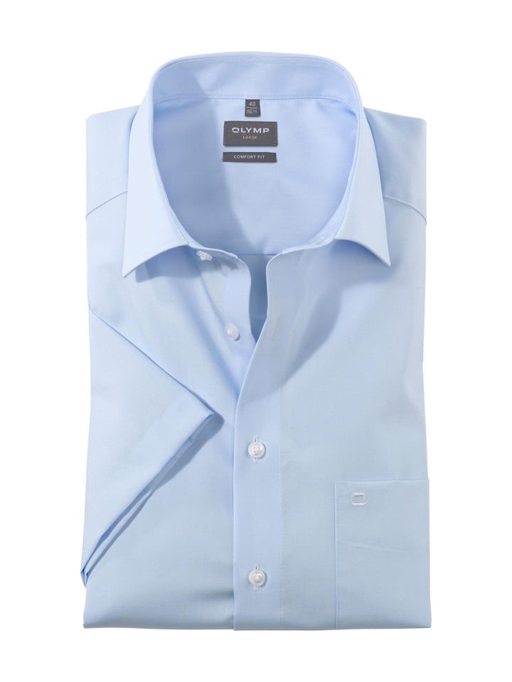OLYMP Herren Businesshemd Langarm Luxor,Einfarbig,Comfort fit,New Kent, Hellblau