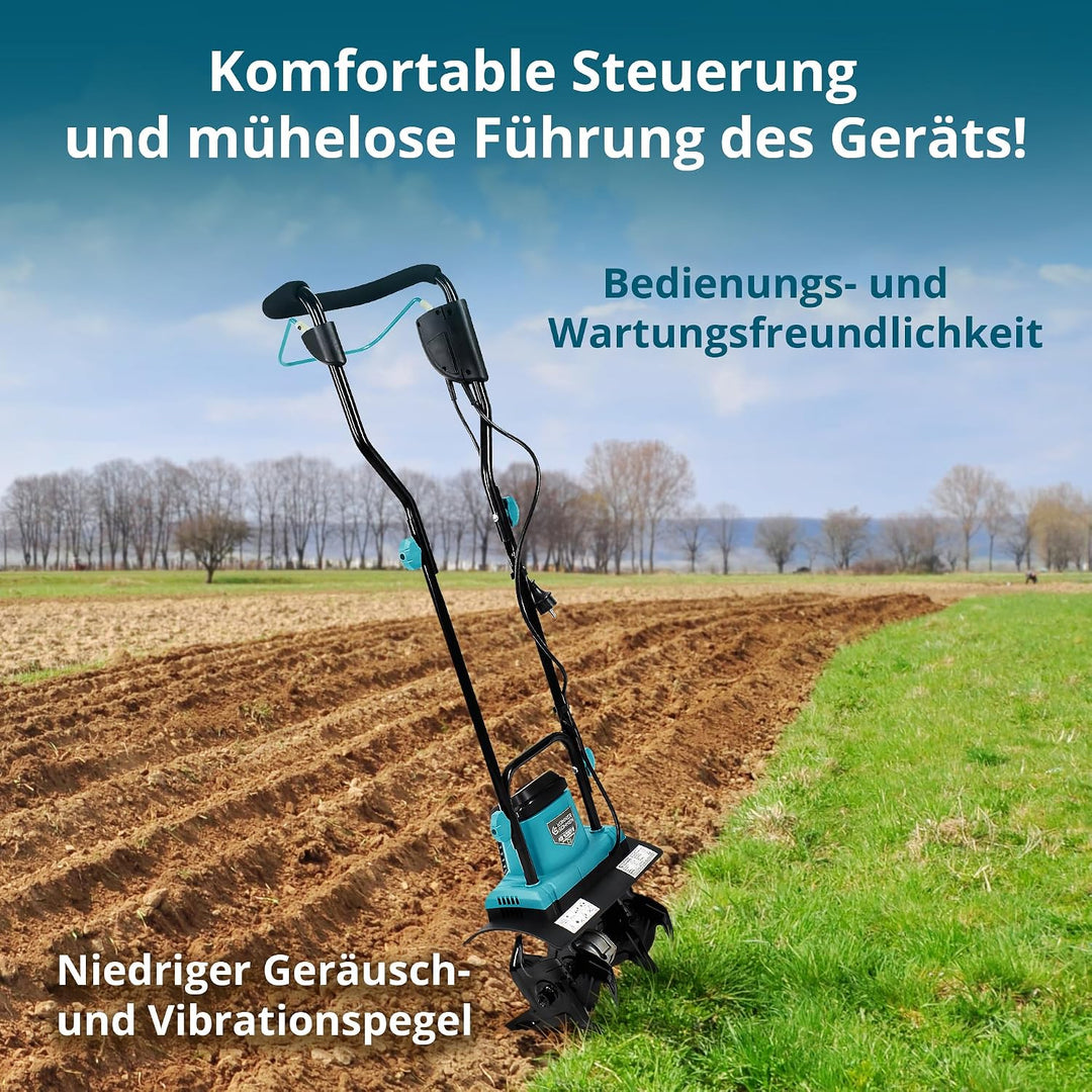 Könner &amp; Söhnen KS 1000T E Elektro-Bodenhacke, Stake Metallfräsen, 36 cm Arbeitsbreite, bis 22 cm Ar