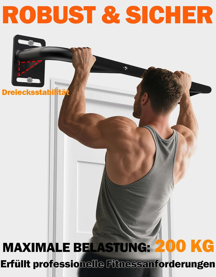 Fitarc Wall Mount Pull Up Bar, Joist Mount Chin Up Bar, Robuste Klimmzugstange zur Wandmontage, Klim