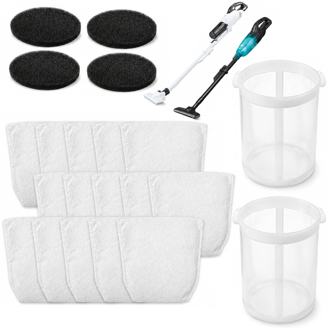 Staubsauger-Zubehörset kompatibel mit Makita CL100/106/180/183/DCL180 Akku-Staubsauger, 15 Filter 44