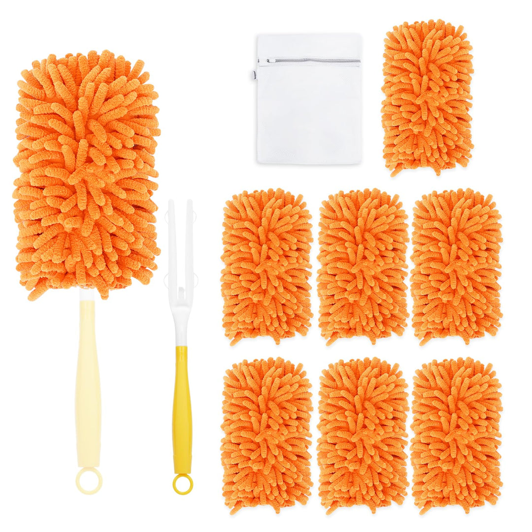 KEEPOW 8 Stück Staubwedel Waschbar für Swiffer Staubmagnet Nachfüllpack – Wiederverwendbar Tücher fü