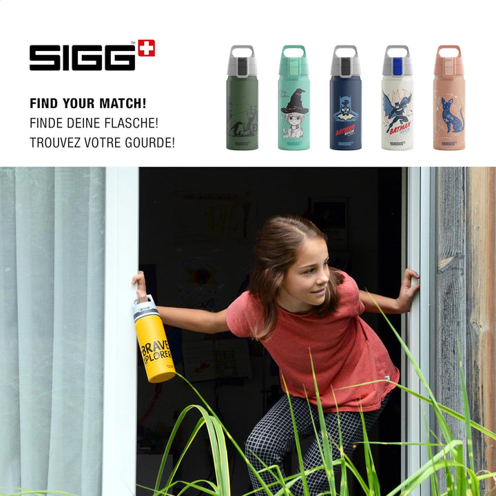 SIGG - Alu Trinkflasche Kinder - WMB ONE - Made in Switzerland - Für Kohlensäurehaltige Getränke Gee