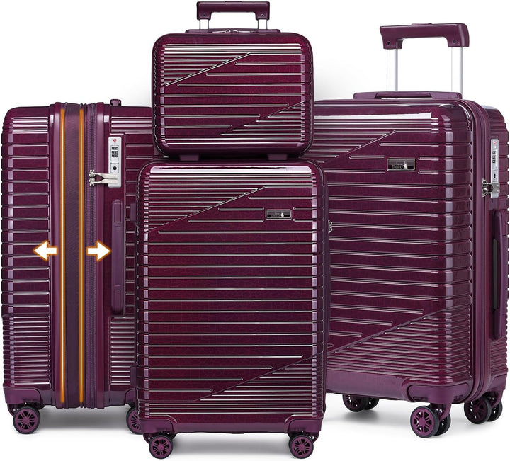 Sea choice Kofferset 4 Teilig Hartschalen Rollkoffer PC Handgepäck Set Beautycase (Nur L Koffer Erwe