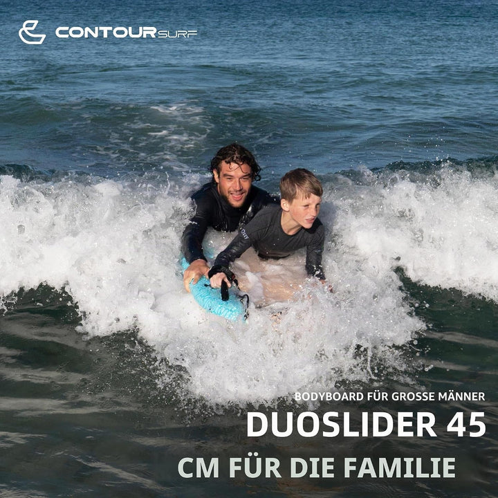 Thurso SURF DuoSlider Bodyboard mit Griffen, 114,4 cm, EPS-Kern, IXPE-Deck, HDPE Glatte Unterseite