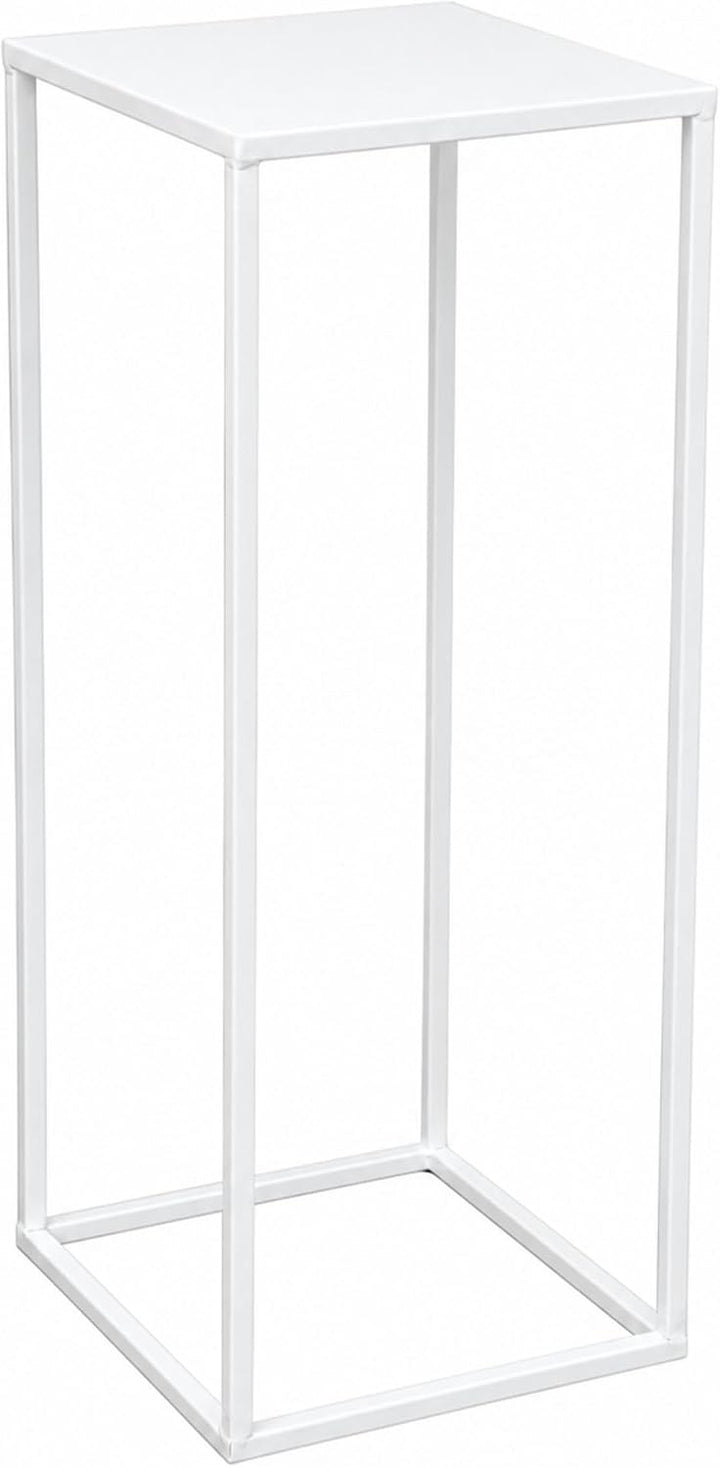 DanDiBo Blumenhocker Metall Weiss Eckig 50 - 70 cm Blumenständer Beistelltisch 96482 Blumensäule Mod