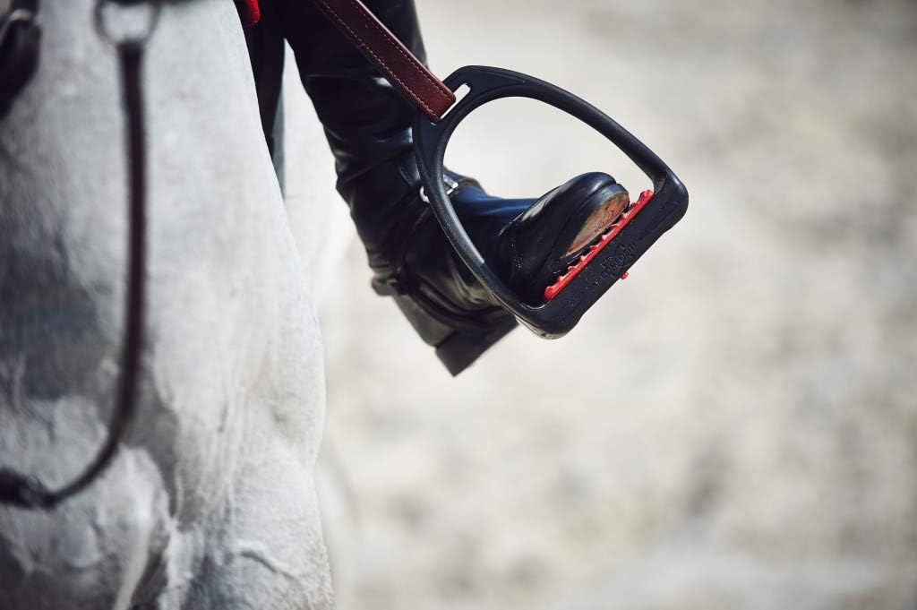 Compositi Steigbügel Reflex Reflective leicht, mit breiter Trittfläche, stabil in schwarz