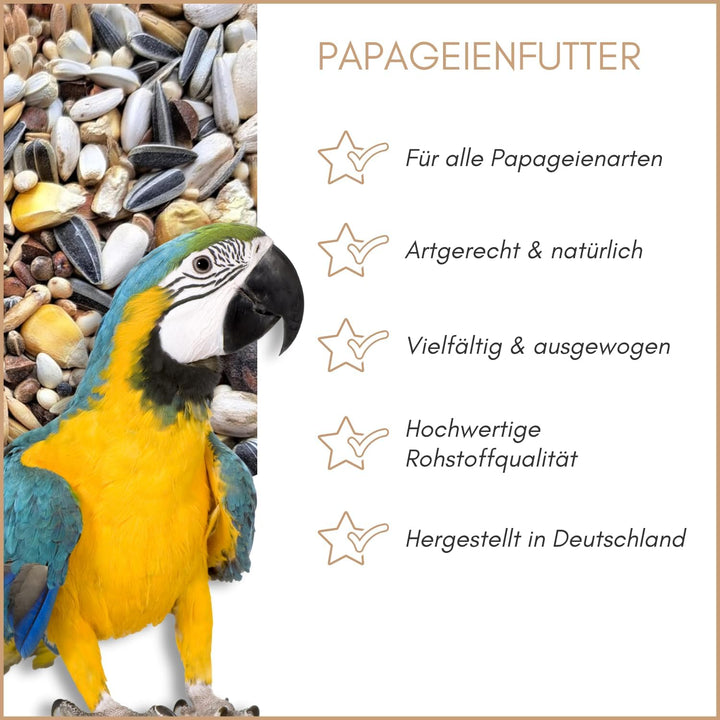 SUPRAVIT Papageienfutter 20 kg, Futtermischung für Papageien Aller Arten 20.00 kg (1er Pack), 20.00