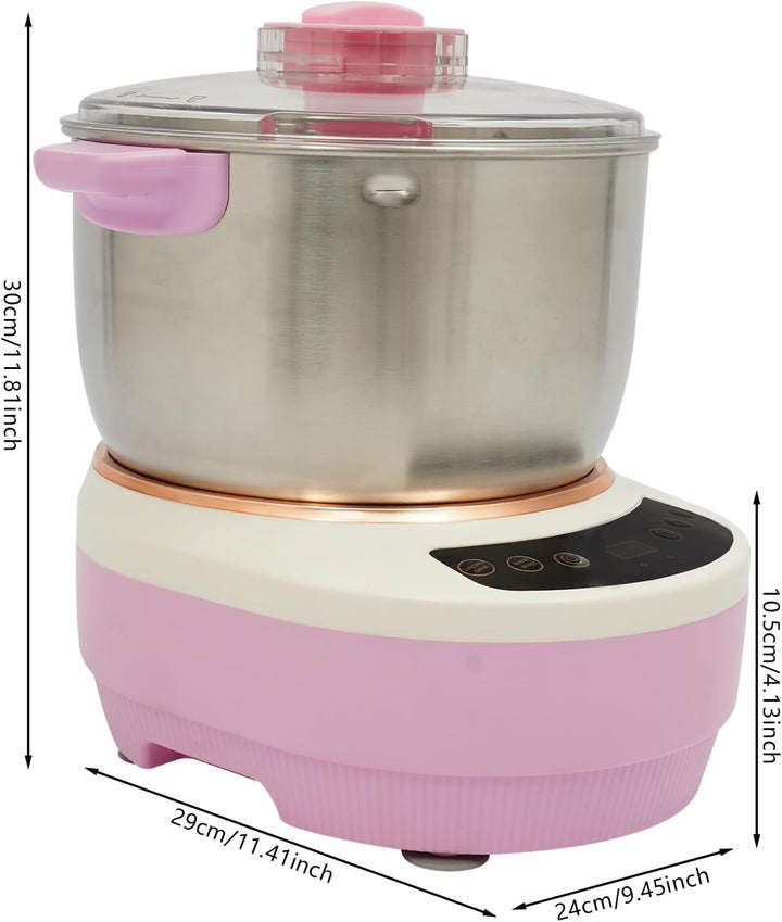 Teigmaschine, 7L Teigknetmaschine mit Knet- und Fermentationsfunktion (Rosa), Rosa