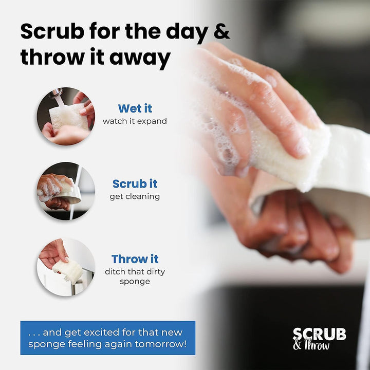 Scrub & Throw Natürliche Luffa-Schwämme, Mehrzweck-Geschirrschwämme, kratzfeste Küchenschwämme, (30