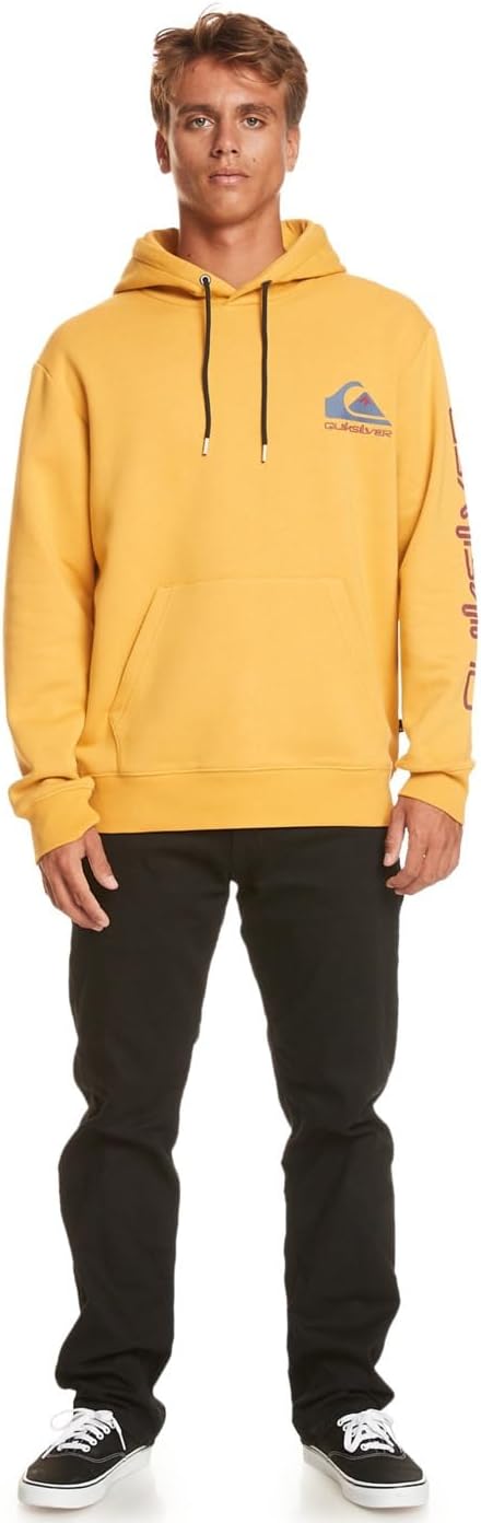 Quiksilver Herren Omni Logo Hood Sweatshirt (1er Pack) XS Mustard, XS Mustard