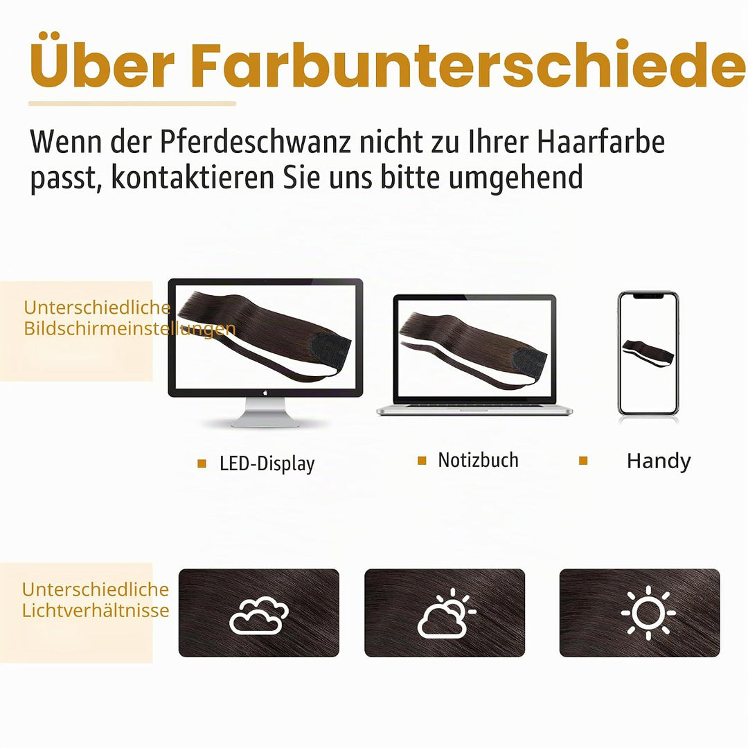 SEGO Clip in Ponytail Zopf Echthaar Pferdeschwanz Haarteil Extensions Haarverlängerung Pony Remy Hai