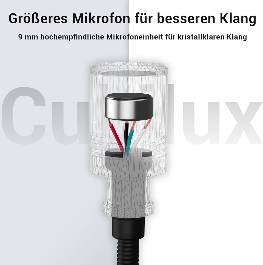 Cubilux USB-C-Schwanenhalsmikrofon, Typ-C-Boom-Mikrofon, kompatibel mit MacBook Pro/Air, iPad Pro 13