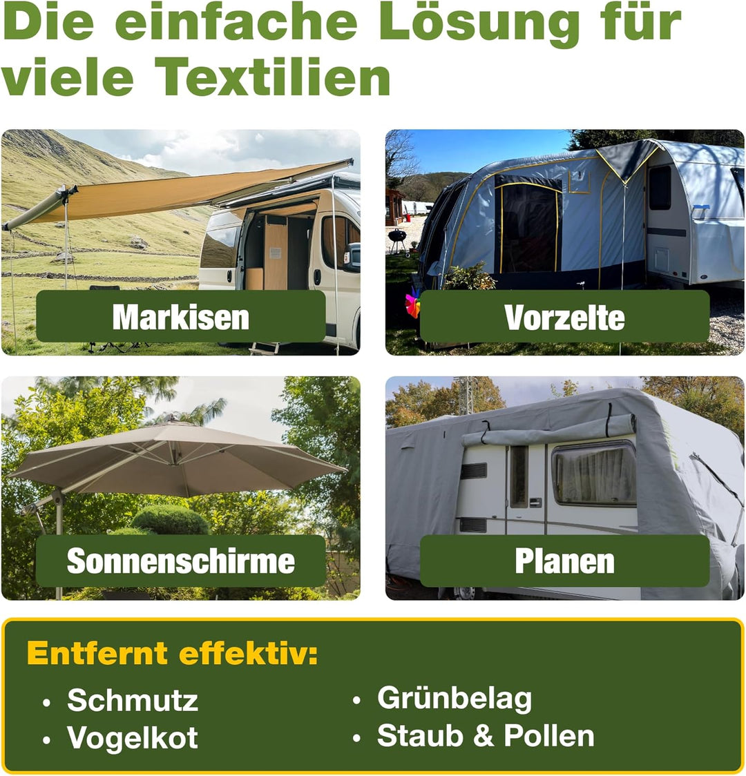 bio-chem Vorzelt- und Markisenreiniger - Ergiebiger Spezialreiniger mit Tiefenwirkung - Ideal für Ma