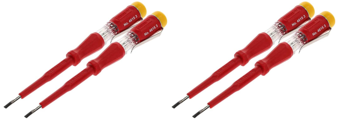 GEDORE 6699110 Prüfschraubendreher für 220-250 Volt Wechselspannung, 3 mm Klingenbreite, Mit Metallc