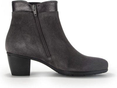 Gabor Damen Ankle Boots, Frauen Stiefeletten,Wechselfussbett,Best Fitting 37 EU Grau Soil Anthrazit,