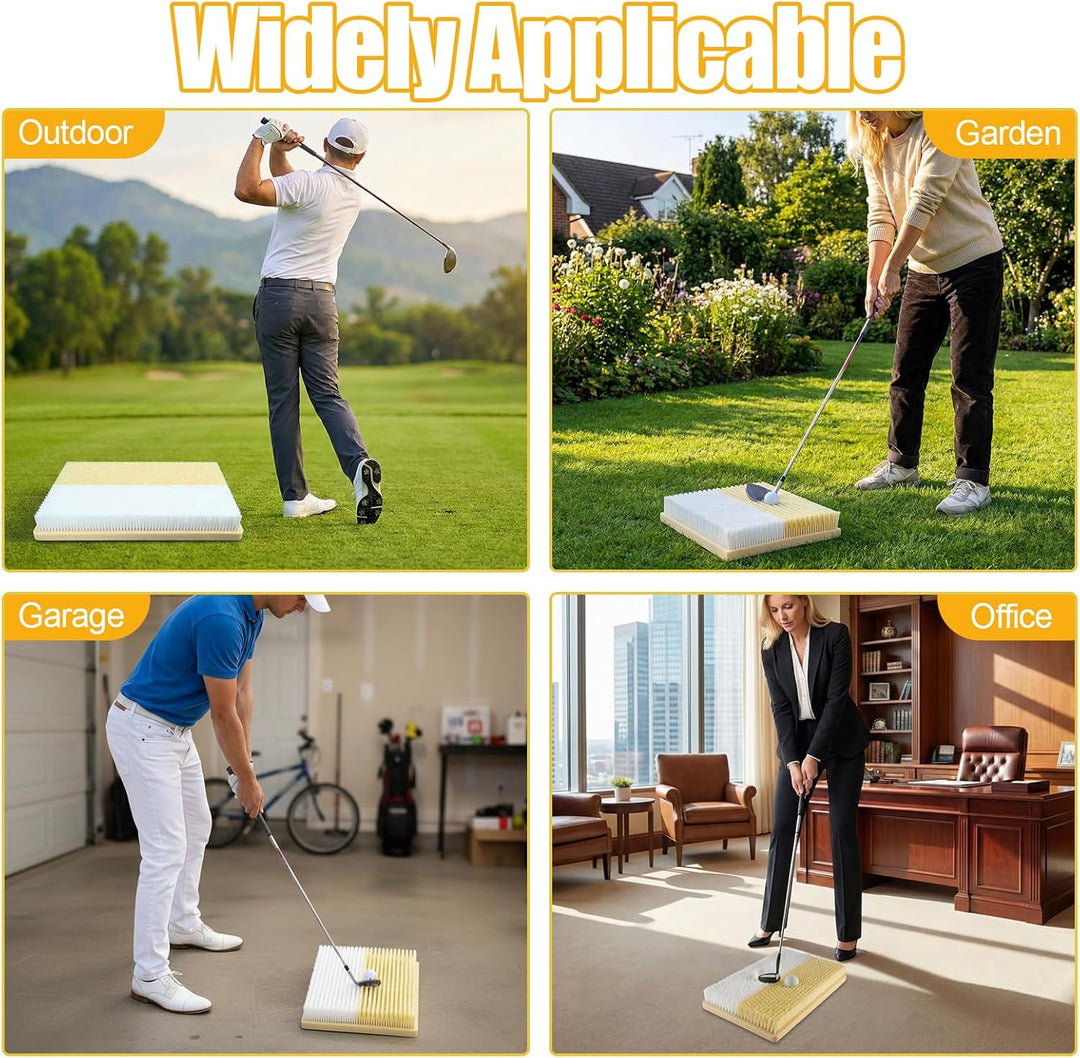 Golf Bunkermatte, 40cm x 23cm Golf Bunker-Übungsmatte, mit Zwei Sandfallen (Flach und Tief), Tragbar