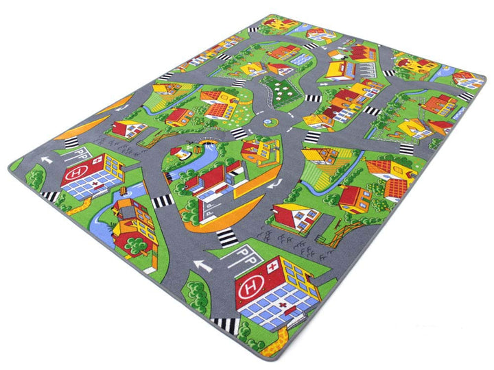 HEVO Stadt Land Fluss Teppich | Kinderteppich | Spielteppich 200x300 cm, 200x300 cm