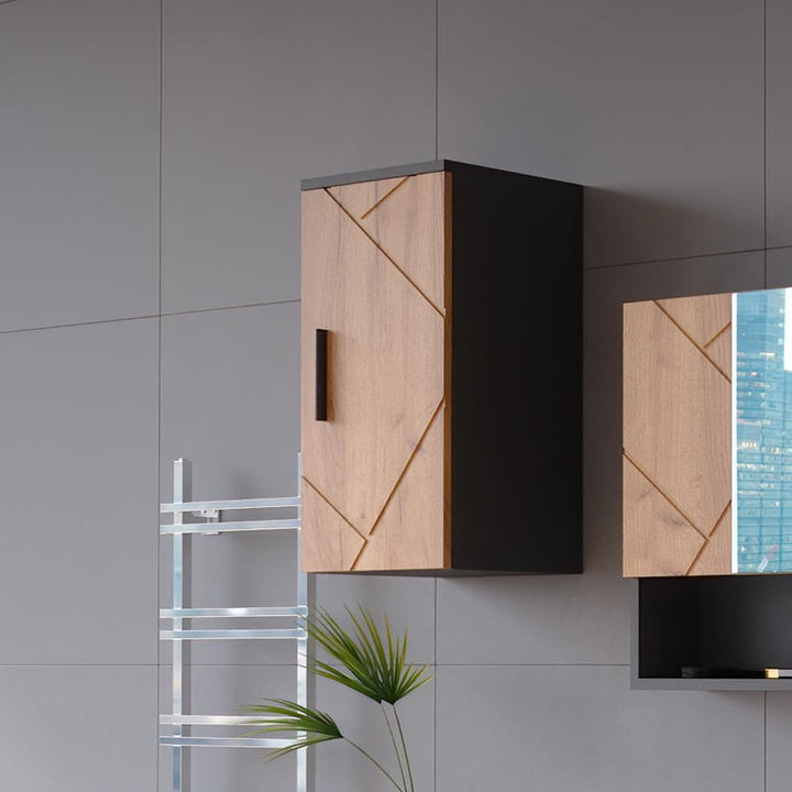 Vicco Badschrank Irma, Anthrazit/Eiche, 30 x 59 cm Anthrazit 30x59 cm, Anthrazit 30x59 cm