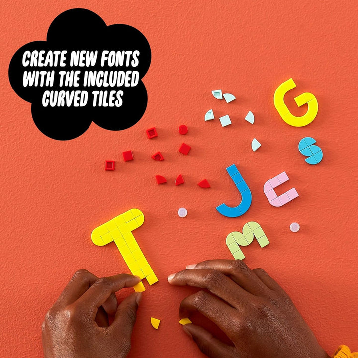 LEGO DOTS Lots of DOTS – Lettering 41950 DIY Craft Kit; Fun Alphabet to Inspire Creative Activities
