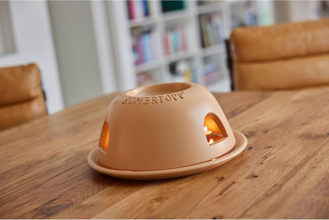 Römertopf Teelicht-Ofen der heisse Heinz Teelichtheizung inkl. Luftbefeuchter 29 cm x 12,5 cm