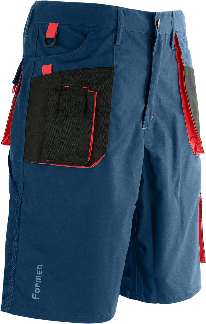 Reis Kurze Arbeitshosen Herren mit Werkzeugtasche - Arbeitsshorts für Garten, Werkstatt und Arbeit,