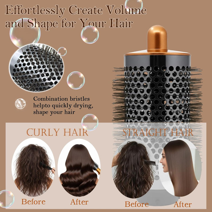 Volumenbürste Aufsatz kompatibel mit Dyson Airwrap Styler HS01 HS05 HS08, Rundbürste Zubehör für ext