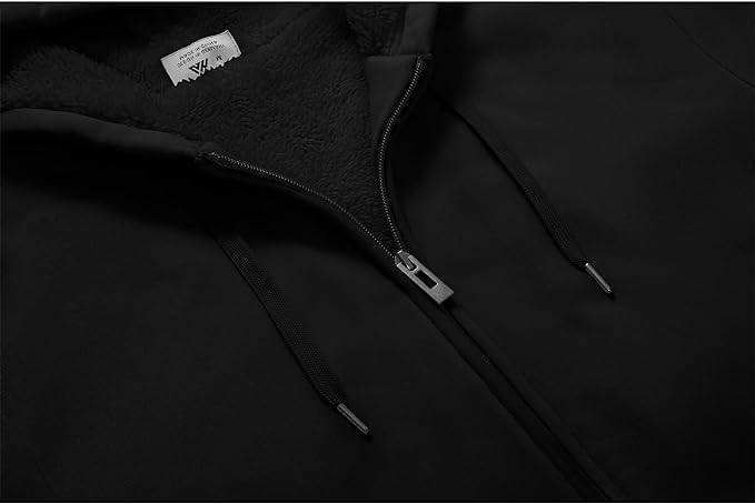 SwissWell Hoodies Herren Gefütterte Sweatjacke mit Kapuze Winter Jacke Reissverschluss Warmer Fleece
