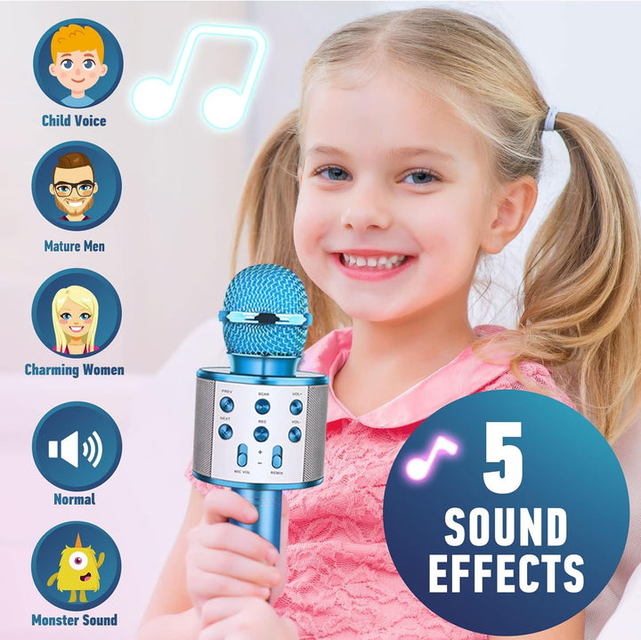 Spielzeug ab 3-12 Jahre Junge Mädchen, Karaoke Mikrofon Kinder Geschenke Junge 4-10 Jahre, Kinder Mi