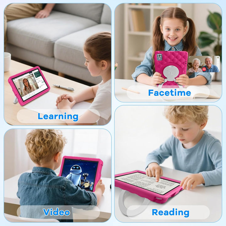Kinder Tablet 10 Zoll Android 15 mit 30GB RAM + 64GB ROM(2TB), 5G WLAN 6, Widevine L1, Elterliche Ko