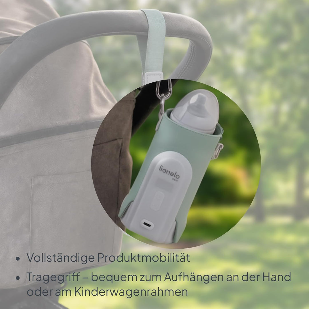 LIONELO Thermup Go Evo Tragbarer Babyflaschenwärmer, hält Flüssigkeiten warm, 5 Betriebstemperaturen