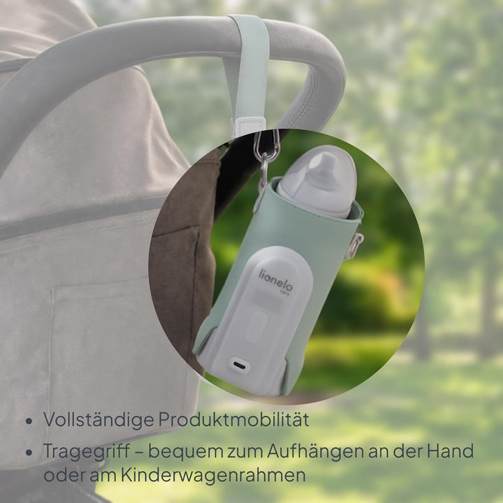 LIONELO Thermup Go Evo Tragbarer Babyflaschenwärmer, hält Flüssigkeiten warm, 5 Betriebstemperaturen