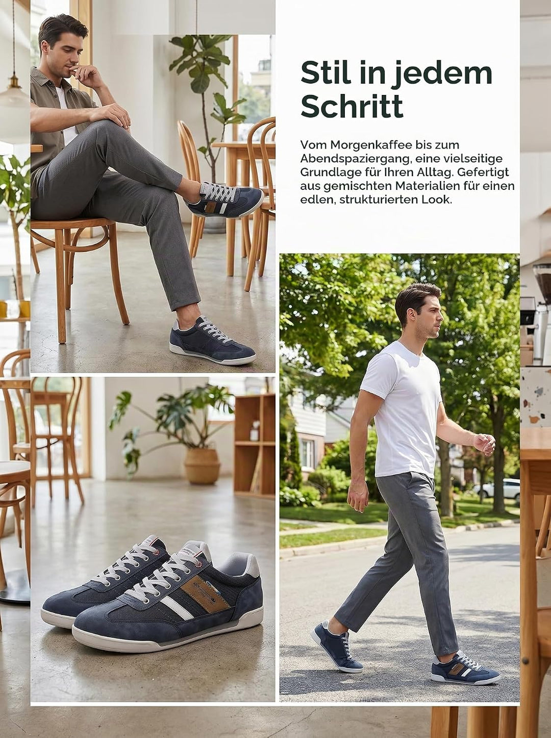 ARRIGO BELLO Sneaker Herren Schuhe Business Freizeitschuhe Leichte Trainers für Walking, Laufen, Spo
