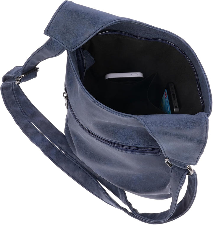 Christian Wippermann grosse Damen Tasche Schultertasche Umhängetasche Crossover Leder Optik Handtasc