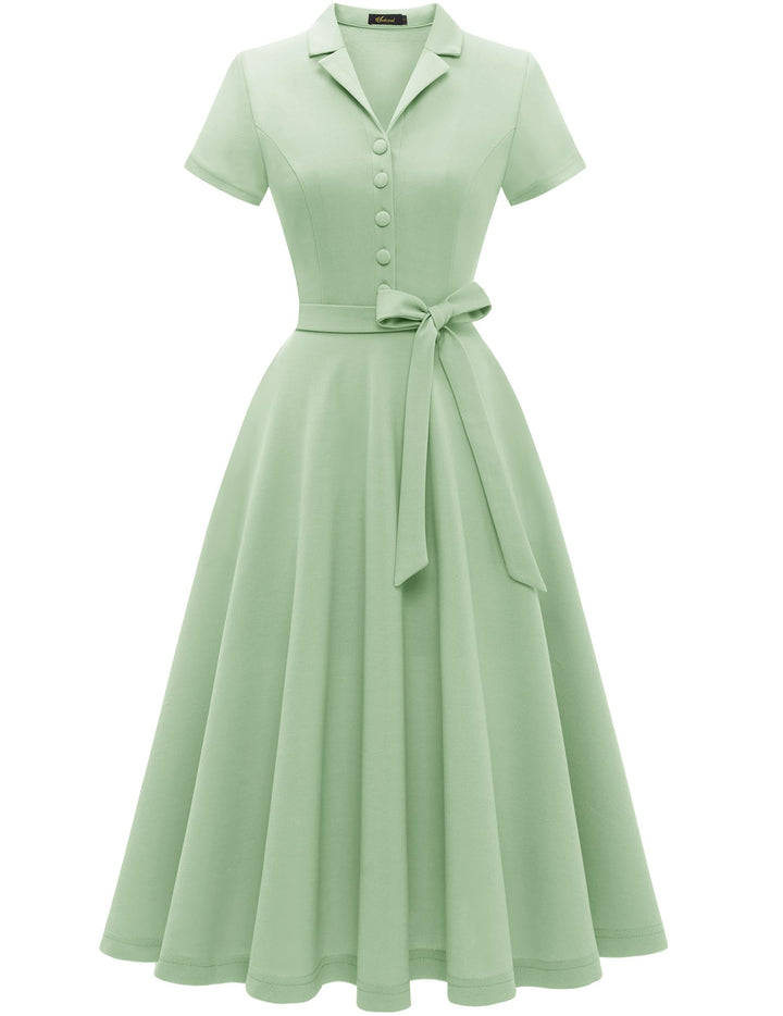 Wedtrend Vintage Cocktailkleid Damen A Linie Midilang V-Ausschnitt Abendkleid Elegant Freizeitkleide