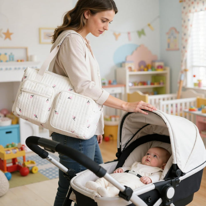 Vielseitige Wickeltasche für Mütter: Baby und Umstandstasche - leichte gepolsterte Wickeltasche für