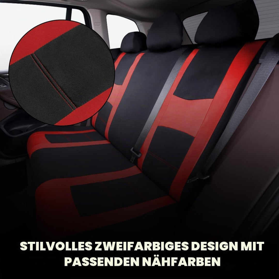 JNNJ 9 Stück Autositzbezüge Kompletter Satz, Klassisch Autositzbezüge Sitzschoner Auto Schonbezug Au