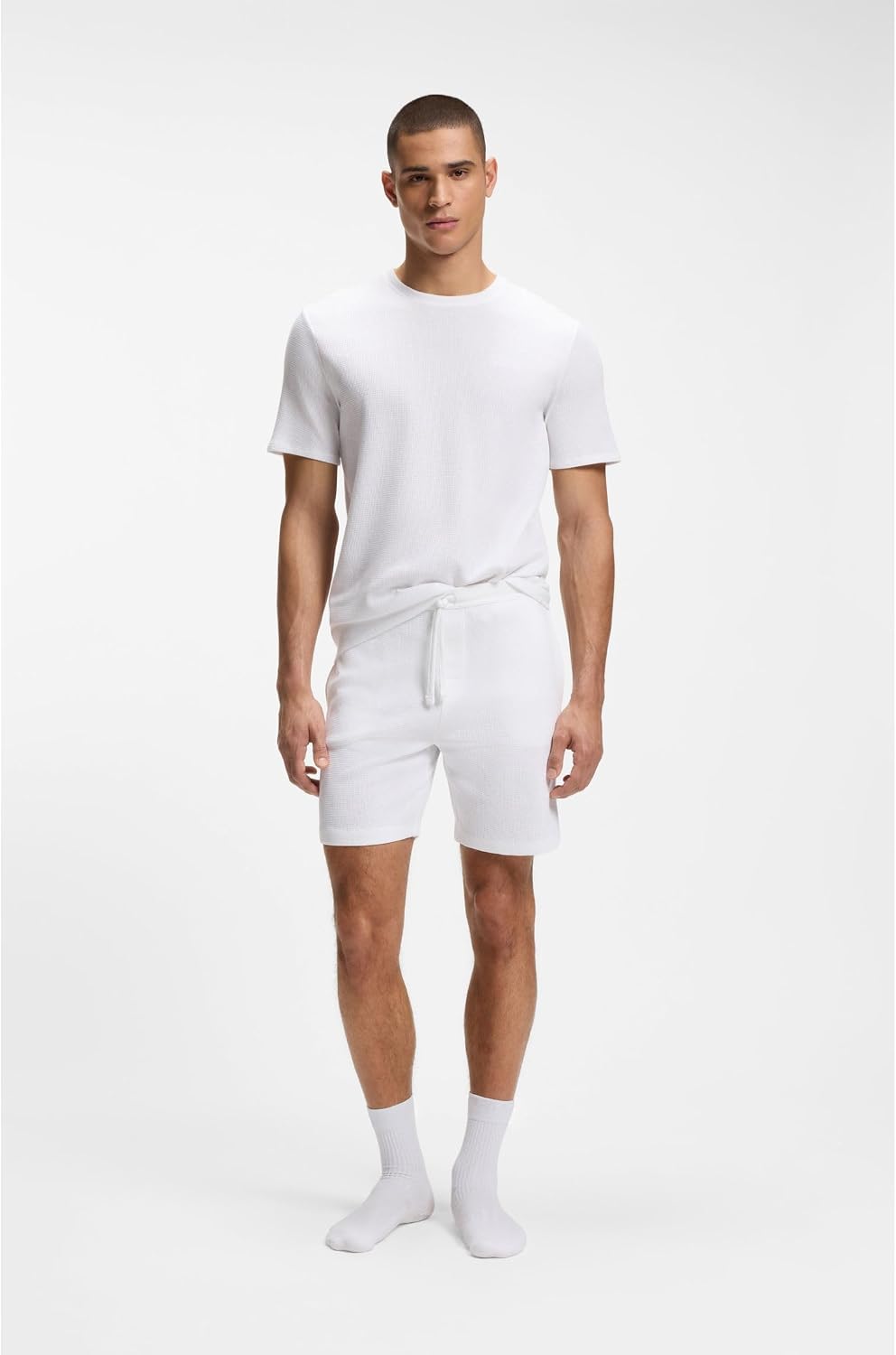 BOSS Herren Pyjama_T_Shirt S 100white, S 100white