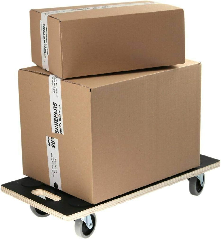 SWV 400070 (2Stück) Rollbrett Siebdruck + TPE Transportroller Möbelroller 200 kg