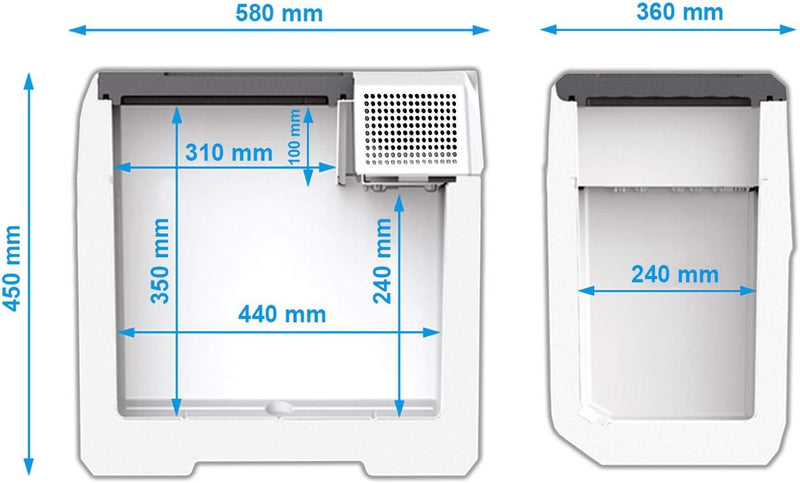 MOBICOOL FR40 Kompressor-Kühlbox mit 38 Liter Fassungsvermögen, 12/24 V und 230 V, Mini-Kühlschrank