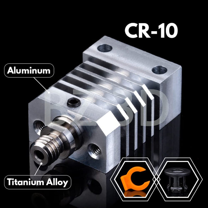 BZ 3D Ender 3 All Metal Hotend Upgrade Kit,Heatbreak Titanlegierung,MK8 Messing düse 0,4 mm für Ende