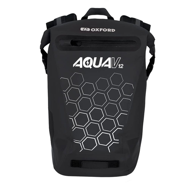 Oxford Aqua Backpack - Waterproof Cycle Rucksack With Reflective Details For High-Visibility Schwarz