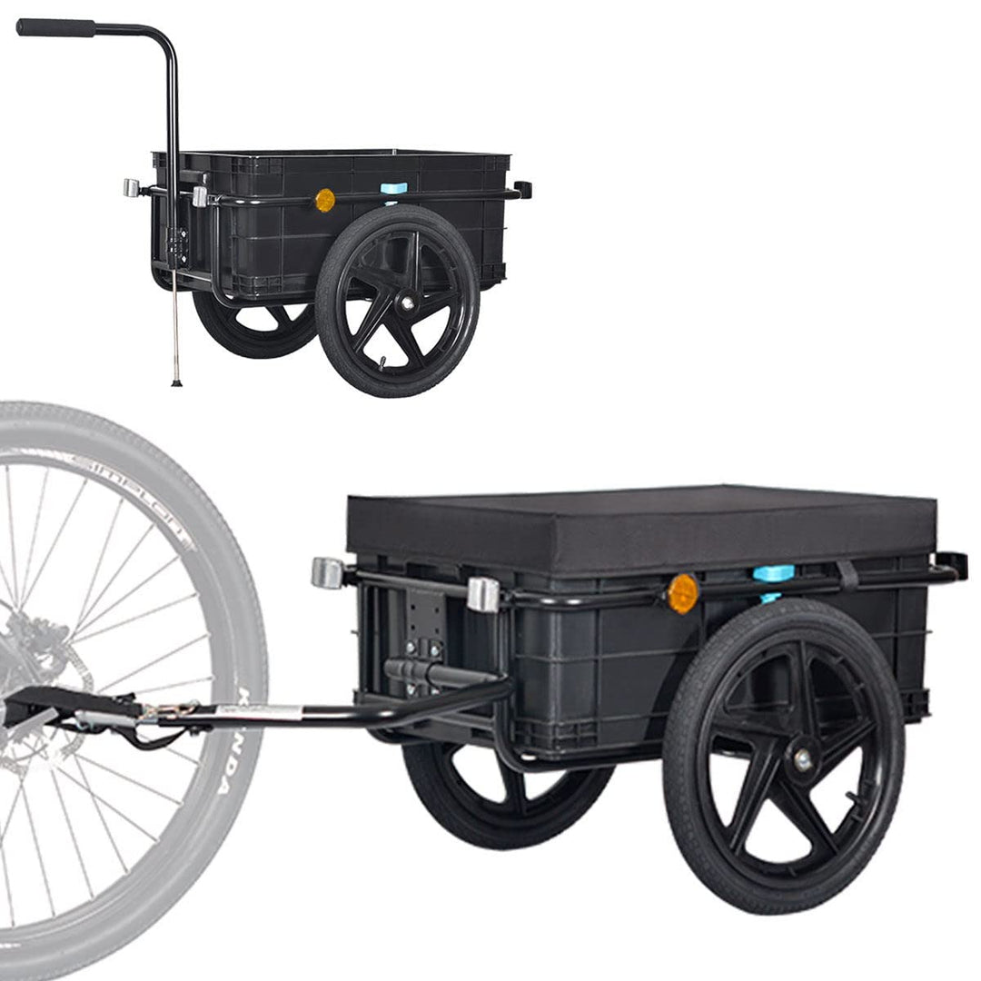 Tiggo VS Plus Fahrrad Lastenanhänger &amp; Handwagen mit 70 Liter Transportbox Fahrradanhänger Transport
