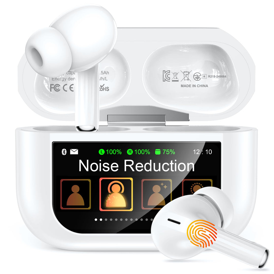 ZZU Kopfhörer Kabellose Bluetooth mit Smart Touchscreen, 48 Std. Laufzeit, Bluetooth 5.4 In-Ear Ohrh