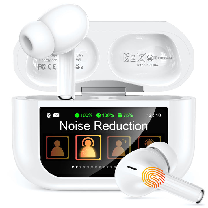ZZU Kopfhörer Kabellose Bluetooth mit Smart Touchscreen, 48 Std. Laufzeit, Bluetooth 5.4 In-Ear Ohrh