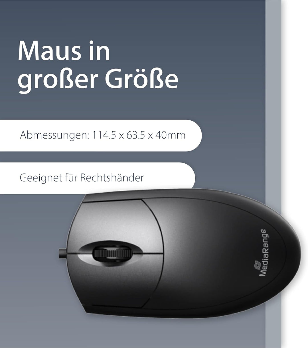 MediaRange kabelgebundenes Tastatur und optische 3 Tasten Maus Set, QWERTY (griechisch) Layout, PC T