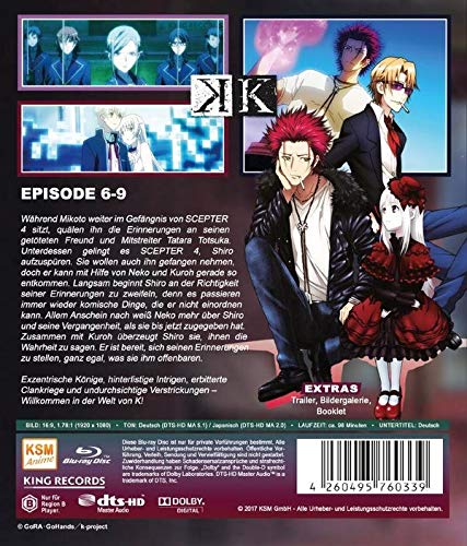 K - Staffel 1.2: Episode 06-09 [Blu-ray], Blu-ray