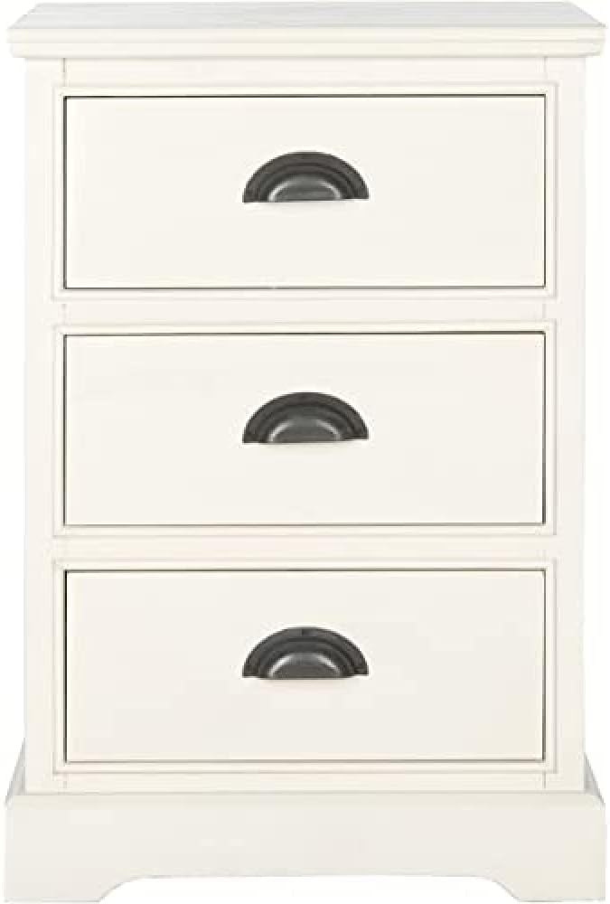 Safavieh EUH5717 Beistelltisch Mit DREI Schubladen, Holz, Grau, 45 x 34 x 67.94 cm, Grau